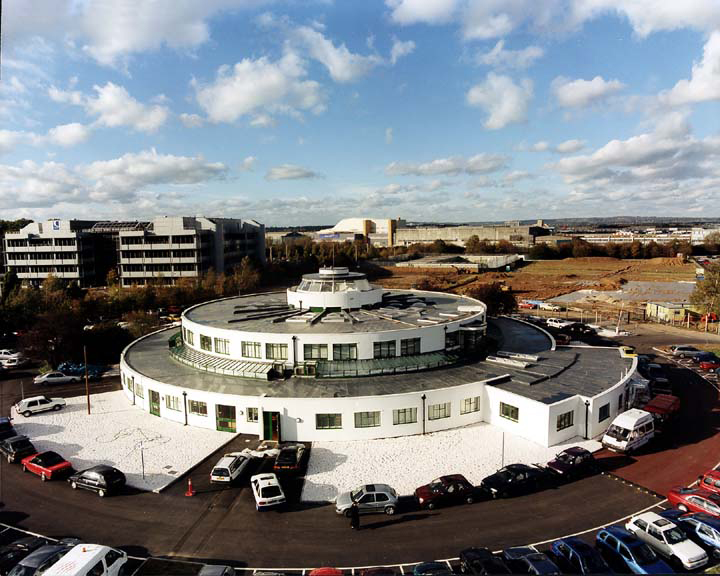 Steel windows in the Bee Hive, Gatwick Airport